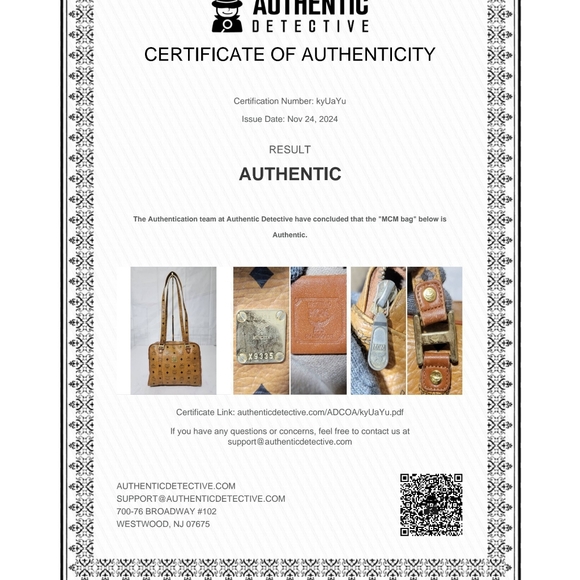 ***SALE ALERT****Authentic VINTAGE  MCM Cognac Full Zip Shoulder Bag - Picture 3 of 13